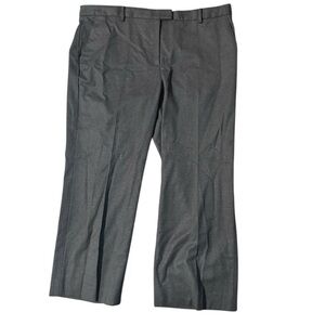 Talbots Women's Wool Italian Flannel Straight Leg Pants Plus Size 18 Gray Career